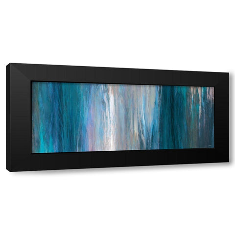 Falling Blue Black Modern Wood Framed Art Print with Double Matting by Butler, John