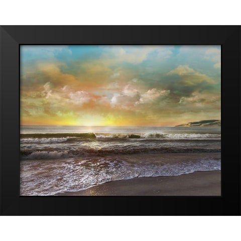 Dusk Embrace Black Modern Wood Framed Art Print by Calascibetta, Mike