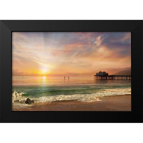 A Days Sail Black Modern Wood Framed Art Print by Calascibetta, Mike