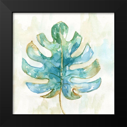 Tropical Leaf II Black Modern Wood Framed Art Print by Nan