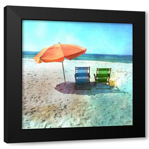 Color Tint Sea Black Modern Wood Framed Art Print with Double Matting by Nan