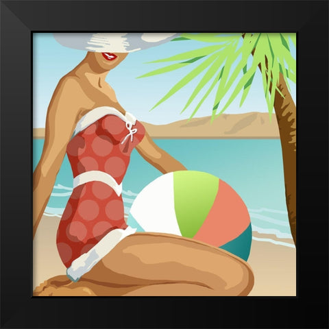 Beach Beauty I Black Modern Wood Framed Art Print by Robinson, Carol