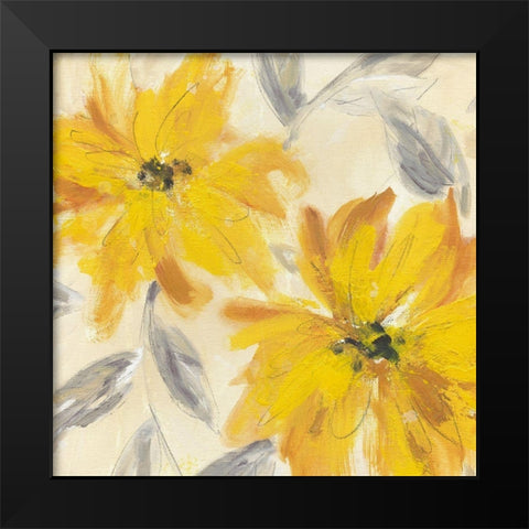 Floral Joy Black Modern Wood Framed Art Print by Robinson, Carol