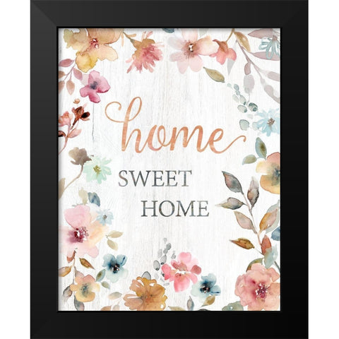 Home Sweet Home Black Modern Wood Framed Art Print by Robinson, Carol