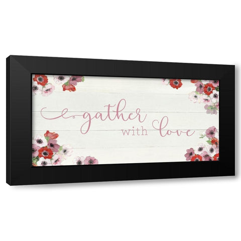 Gather with Love Black Modern Wood Framed Art Print by Swatland, Sally