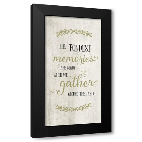 Memories Black Modern Wood Framed Art Print by CAD Designs