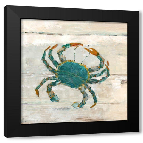 Wake Up Crabby Black Modern Wood Framed Art Print with Double Matting by Swatland, Sally