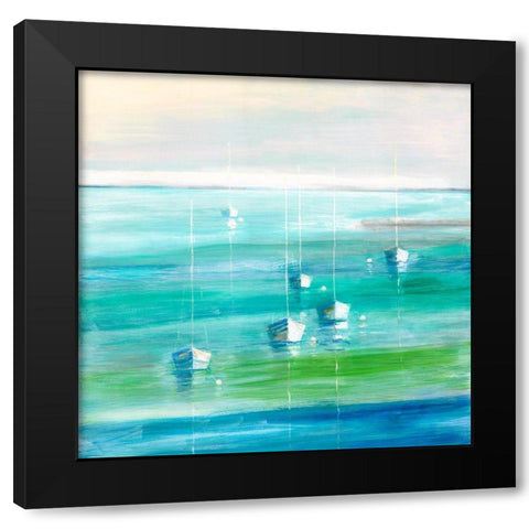 Marina Del Rey Black Modern Wood Framed Art Print with Double Matting by Swatland, Sally