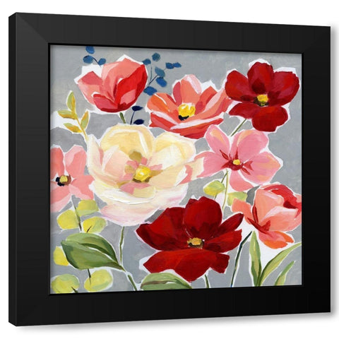 Modern Garden I Black Modern Wood Framed Art Print with Double Matting by Nan