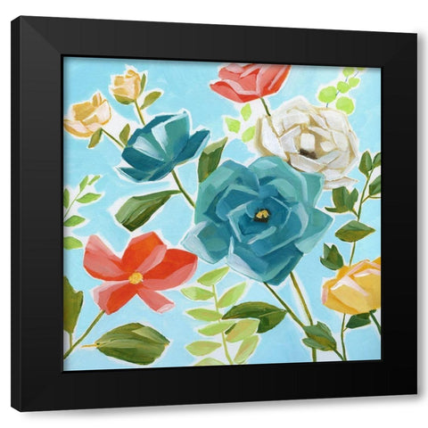 Modern Garden II Black Modern Wood Framed Art Print with Double Matting by Nan