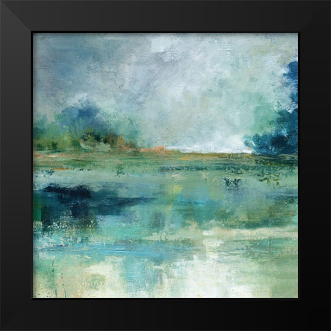 Emerald Isle Black Modern Wood Framed Art Print by Robinson, Carol