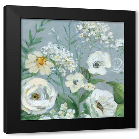 Painterly Garden I Black Modern Wood Framed Art Print with Double Matting by Swatland, Sally