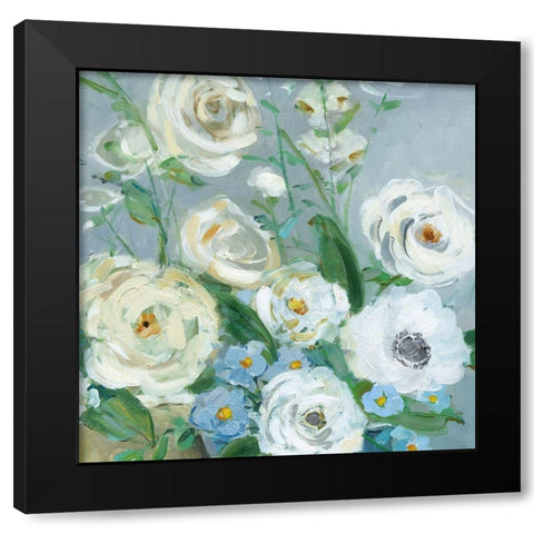 Painterly Garden II Black Modern Wood Framed Art Print by Swatland, Sally