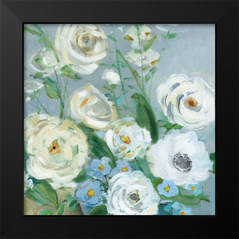 Painterly Garden II Black Modern Wood Framed Art Print by Swatland, Sally