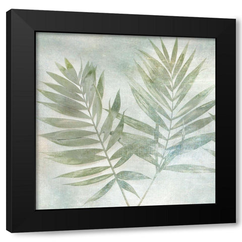 Soft Leaves II Black Modern Wood Framed Art Print with Double Matting by Weisz, Irene