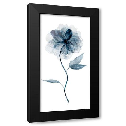 Indigo Floral I Black Modern Wood Framed Art Print by Robinson, Carol