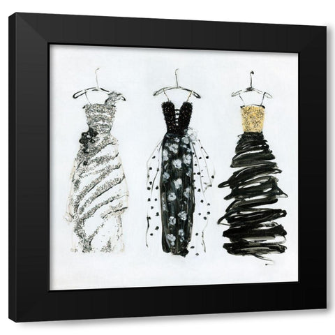 Bling Night Out II Black Modern Wood Framed Art Print with Double Matting by Swatland, Sally