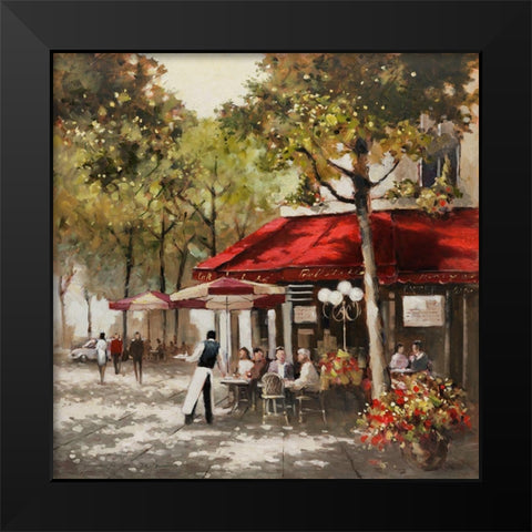Paris Al Fresco Black Modern Wood Framed Art Print by Orme, E. Anthony