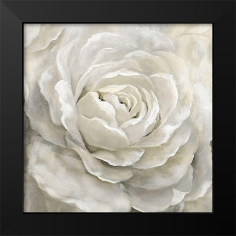 Petal Perfect Black Modern Wood Framed Art Print by Nan