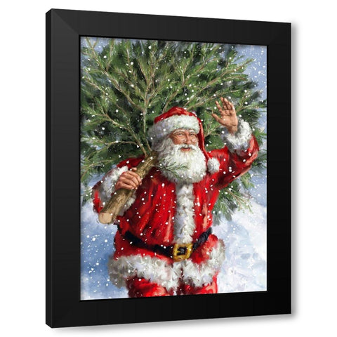 Christmas Tree Farm Black Modern Wood Framed Art Print with Double Matting by Corti, Marcello