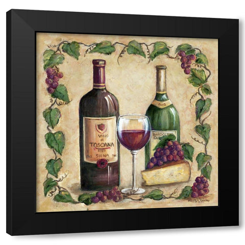Vino Di Toscana Black Modern Wood Framed Art Print by Dunlap, Marilyn