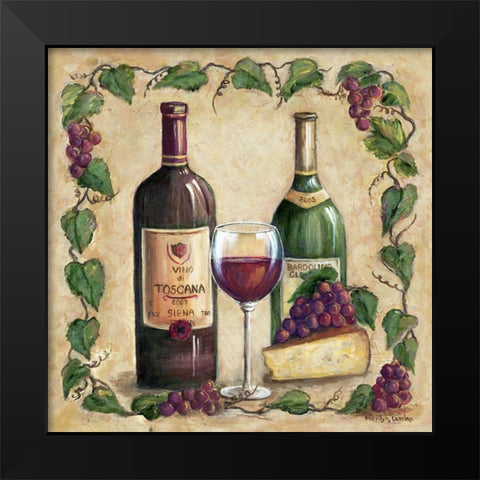 Vino Di Toscana Black Modern Wood Framed Art Print by Dunlap, Marilyn