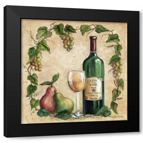 Casa Del Vino Black Modern Wood Framed Art Print by Dunlap, Marilyn