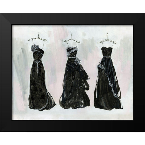 Black and Bling I Black Modern Wood Framed Art Print by Swatland, Sally