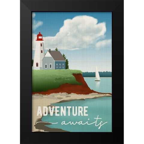 Adventure Black Modern Wood Framed Art Print by Robinson, Carol