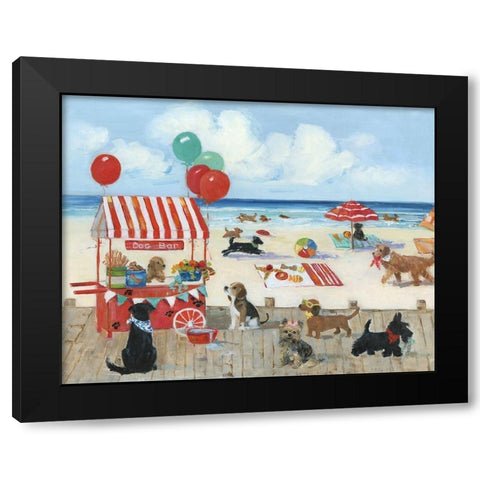 Beach Bark Park I Black Modern Wood Framed Art Print by Swatland, Sally