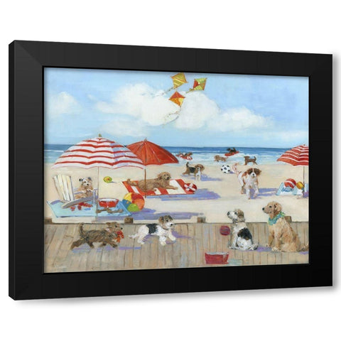 Beach Bark Park II Black Modern Wood Framed Art Print with Double Matting by Swatland, Sally