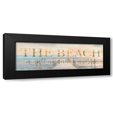 The Beach is Black Modern Wood Framed Art Print with Double Matting by Calascibetta, Mike