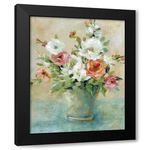Sun Drenched Bouquet Black Modern Wood Framed Art Print by Robinson, Carol