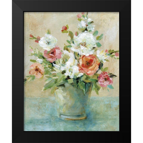 Sun Drenched Bouquet Black Modern Wood Framed Art Print by Robinson, Carol