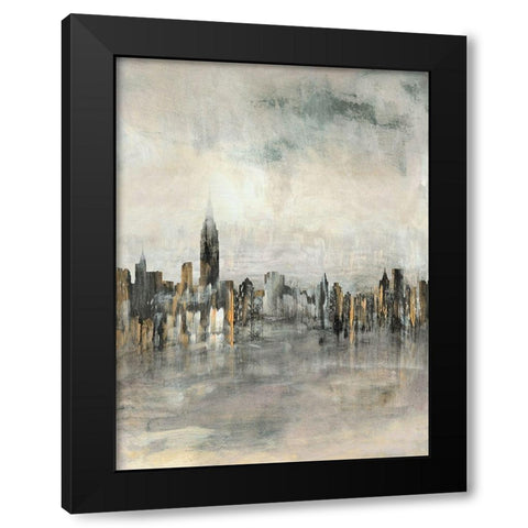 City Lights Black Modern Wood Framed Art Print with Double Matting by Jill, Susan