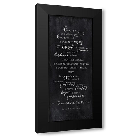 Love Is Black Modern Wood Framed Art Print by Carpentieri, Natalie