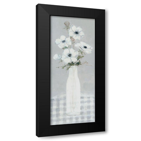 Gingham Anemone I Black Modern Wood Framed Art Print by Swatland, Sally