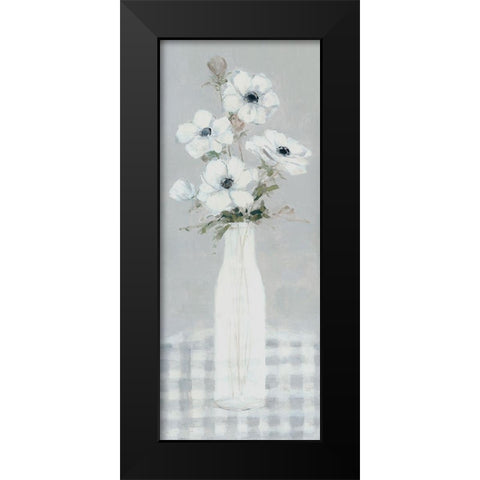 Gingham Anemone I Black Modern Wood Framed Art Print by Swatland, Sally