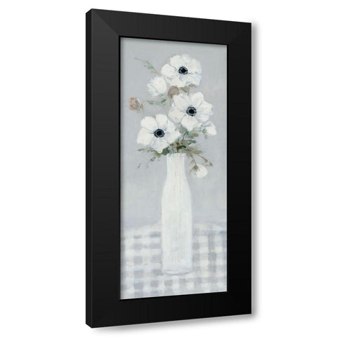 Gingham Anemone II Black Modern Wood Framed Art Print with Double Matting by Swatland, Sally