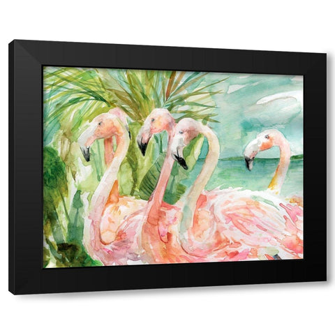Pink Ladies Black Modern Wood Framed Art Print with Double Matting by Robinson, Carol
