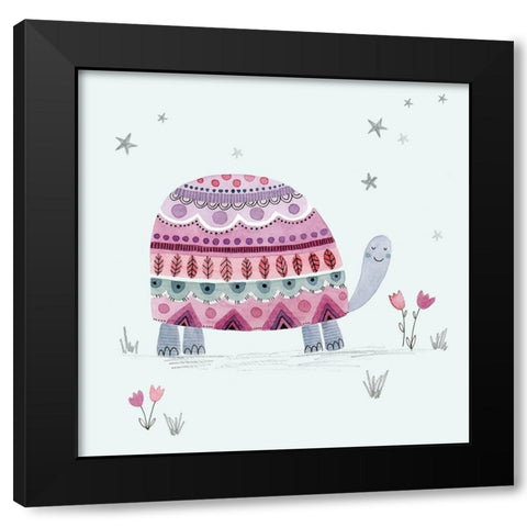 Juvie Tribal Black Modern Wood Framed Art Print with Double Matting by French, Felicity