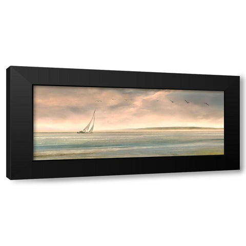 Setting Sail Black Modern Wood Framed Art Print by Calascibetta, Mike