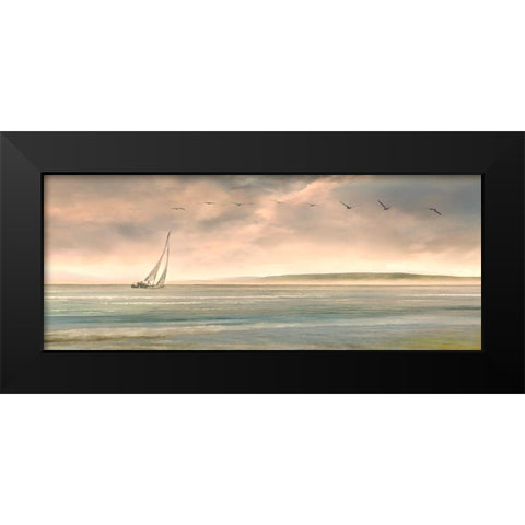 Setting Sail Black Modern Wood Framed Art Print by Calascibetta, Mike