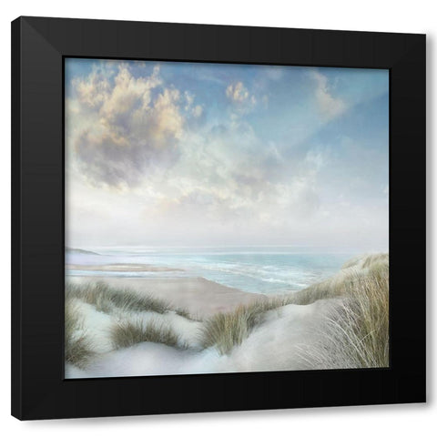 Windswept Black Modern Wood Framed Art Print with Double Matting by Calascibetta, Mike