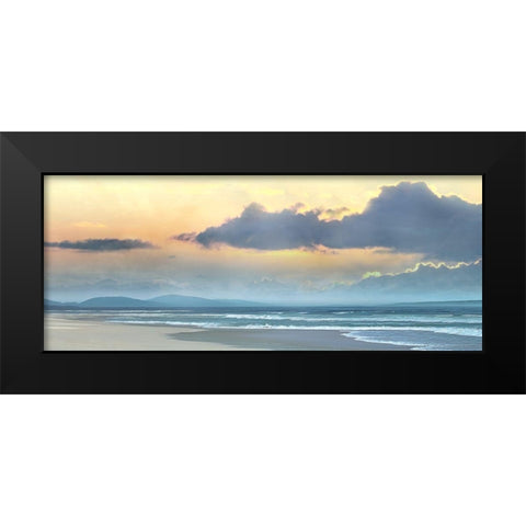 Blue Horizon Black Modern Wood Framed Art Print by Calascibetta, Mike