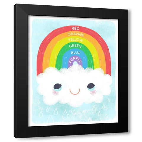 Rainbow Colors Black Modern Wood Framed Art Print with Double Matting by Doyle, Lizzy