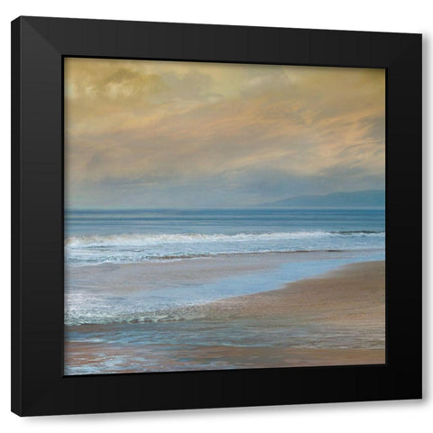 Golden Breezes Black Modern Wood Framed Art Print with Double Matting by Calascibetta, Mike