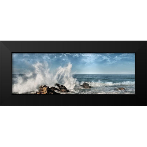Big Splash Black Modern Wood Framed Art Print by Calascibetta, Mike