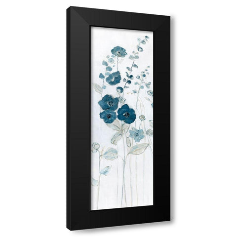 Fields of Blue I Black Modern Wood Framed Art Print by Swatland, Sally