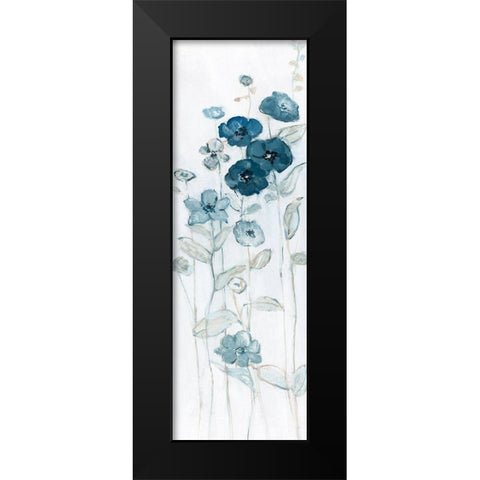 Fields of Blue II Black Modern Wood Framed Art Print by Swatland, Sally